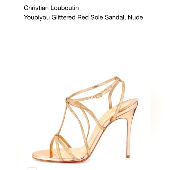 Never Worn Christian Louboutin Rose Gold Sandals - Picture 3 of 6